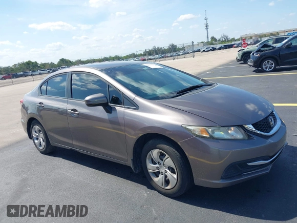 2014 Honda Civic LX z VIN 19XFB2F51EE013227, wystawiony jako IAAI lot #42223609 z przebiegiem 105 181 mil mil oraz . Historia ofert i sprzedaży dostępna na DreamBid. Obrazek 1.