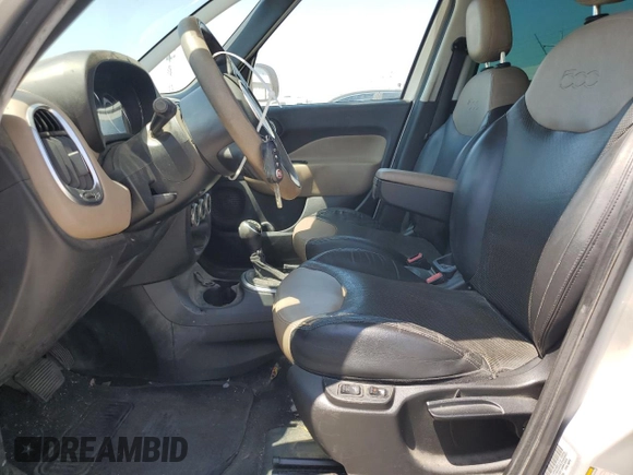 2014 FIAT 500L Lounge with VIN ZFBCFACHXEZ008504, listed as a Copart auction lot 64678195 with 98,957 mi miles and Salvage title. Bid and sale history available at DreamBid. Image 7.