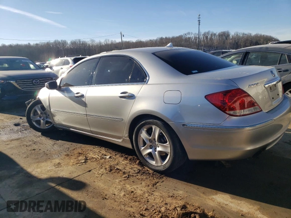 2005 Acura RL with VIN JH4KB16555C001760, listed as a Copart auction lot 42509665 with 0 mi miles and Salvage Title. Bid and sale history available at carsss.com. Image 2.