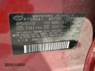 2016 Hyundai Elantra SE с VIN KMHDH4AE4GU515920, выставлен на аукционе Copart как лот 58845475 с пробегом 68 043 миль миль и Списание • Salvage title. История ставок и продаж доступна на DreamBid. Изображение 12.