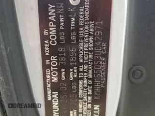 2003 Hyundai Tiburon z VIN KMHHM65D53U042971, wystawiony jako Copart lot #86919434 z przebiegiem 202 250 mil mil oraz Szkoda całkowita • Salvage title. Historia ofert i sprzedaży dostępna na DreamBid. Obrazek 12.