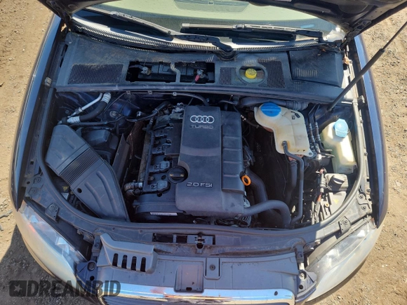 2007 Audi A4 2.0T with VIN WAUDF48H17K027091, listed as a Copart auction lot 65282805 with 88,245 mi miles and Salvage title. Bid and sale history available at DreamBid. Image 11.