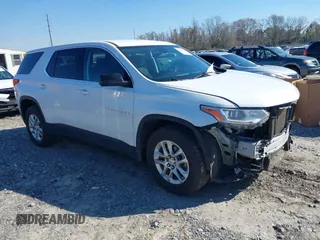 2021 Chevrolet Traverse LS z VIN 1GNERFKW0MJ230970, wystawiony jako IAAI lot #41660668 z przebiegiem 91 544 mil mil oraz . Historia ofert i sprzedaży dostępna na DreamBid. Obrazek 1.