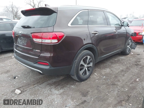 2016 Kia Sorento EX with VIN 5XYPH4A1XGG011498, listed as a IAAI auction lot 41836212 with 170,560 mi miles. Bid and sale history available at carsss.com. Image 4.