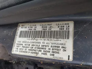 1993 Saab 9000 z VIN YS3CK65B1P1029962, wystawiony jako IAAI lot #41840965 z przebiegiem Nie podano mil oraz . Historia ofert i sprzedaży dostępna na DreamBid. Obrazek 9.