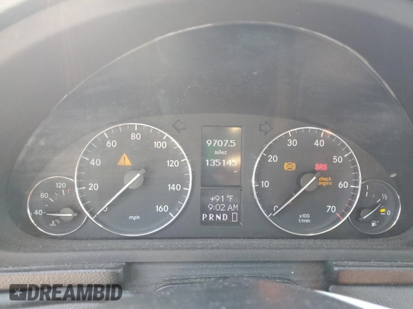 2007 Mercedes-Benz C 280 Luxury with VIN WDBRF92H77F900526, listed as a Copart auction lot 62255205 with 135,145 mi miles and Clean title. Bid and sale history available at DreamBid. Image 9.