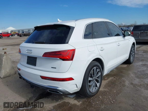 2022 Audi Q5 S line Premium Plus with VIN WA1EAAFY7N2092557, listed as a IAAI auction lot 41596625 with 50,217 mi miles. Bid and sale history available at carsss.com. Image 4.