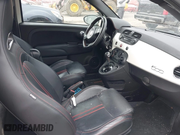 2015 FIAT 500 Abarth with VIN 3C3CFFFH1FT597459, listed as a IAAI auction lot 42085138 with 71,479 mi miles. Bid and sale history available at carsss.com. Image 5.