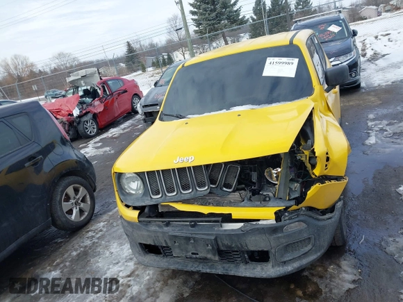 2016 Jeep Renegade Sport with VIN ZACCJAAT8GPC73474, listed as a IAAI auction lot 41599989 with 104,970 mi miles and . Bid and sale history available at DreamBid. Image 12.