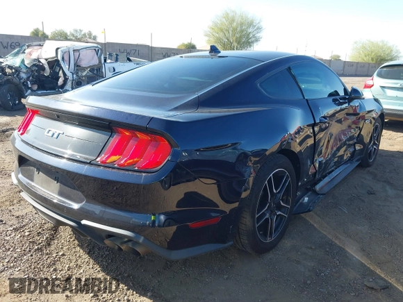 2021 Ford Mustang GT with VIN 1FA6P8CF2M5149397, listed as a IAAI auction lot 41764076 with 22,996 mi miles. Bid and sale history available at carsss.com. Image 4.
