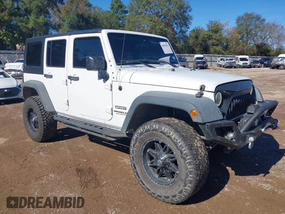 2017 Jeep Wrangler Unlimited Sport with VIN 1C4BJWDG4HL502861, listed as a IAAI auction lot 40895010 with 62,970 mi miles. Bid and sale history available at carsss.com. Image 1.