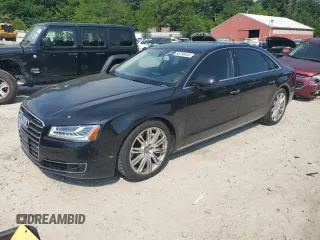 2015 Audi A8 4.0T with VIN WAU32AFD3FN032098, listed as a Copart auction lot 58788445 with 112,804 mi miles and Clean title. Bid and sale history available at DreamBid. Image 1.