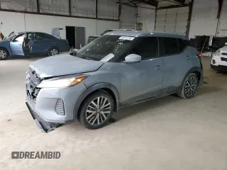 2021 Nissan Kicks SV with VIN 3N1CP5CV8ML497758, listed as a Copart auction lot 46814795 with 52,813 mi miles and Salvage Title. Bid and sale history available at carsss.com. Image 1.