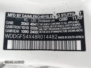 2008 Mercedes-Benz C 300 Sport z VIN WDDGF54X48R014482, wystawiony jako IAAI lot #41798188 z przebiegiem 140 179 mil mil oraz . Historia ofert i sprzedaży dostępna na DreamBid. Obrazek 9.