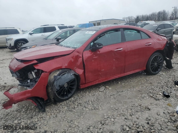 2023 Mercedes-Benz CLA with VIN W1K5J4GB1PN418006, listed as a Copart auction lot 46651255 with 19,887 mi miles and Salvage Title. Bid and sale history available at carsss.com. Image 1.