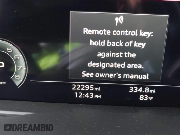 2023 Audi Q7 Premium Plus with VIN WA1LCBF74PD006448, listed as a IAAI auction lot 39876273 with 22,295 mi miles and . Bid and sale history available at DreamBid. Image 14.