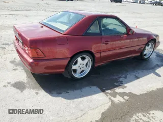 2001 Mercedes-Benz SL 500 with VIN WDBFA68F51F197134, listed as a Copart auction lot 55603755 with 115,826 mi miles and Salvage title. Bid and sale history available at DreamBid. Image 3.