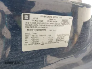 2008 Chevrolet Silverado 1500 Work Truck with VIN 1GCEC19X98Z293052, listed as a IAAI auction lot 42165426 with 287,865 mi miles and . Bid and sale history available at DreamBid. Image 9.