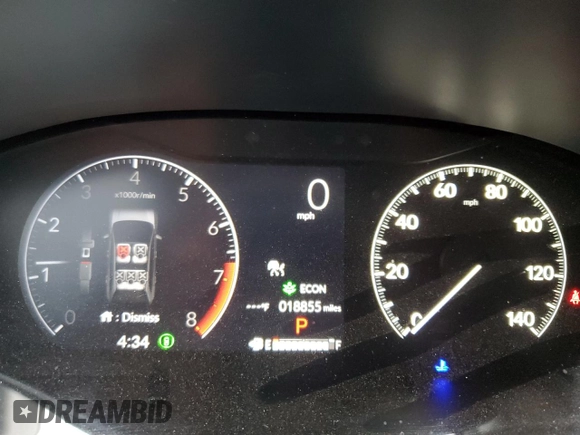2024 Honda HR-V Sport z VIN 3CZRZ1H53RM727351, wystawiony jako Copart lot #54779855 z przebiegiem 18 855 mil mil oraz Szkoda całkowita • Salvage title. Historia ofert i sprzedaży dostępna na DreamBid. Obrazek 9.