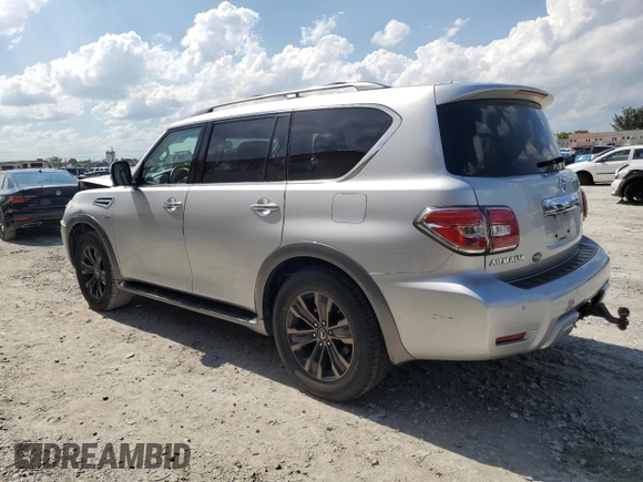 2017 Nissan Armada Platinum z VIN JN8AY2ND0H9008549, wystawiony jako Copart lot #56767515 z przebiegiem 60 152 mil mil oraz Szkoda całkowita • Salvage title. Historia ofert i sprzedaży dostępna na DreamBid. Obrazek 2.