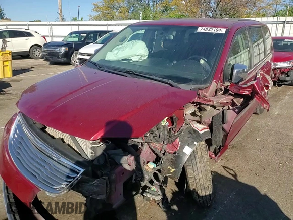 2012 Chrysler Town & Country Touring L with VIN 2C4RC1CG9CR393245, listed as a Copart auction lot 74832194 with 159,998 mi miles and Salvage Title. Bid and sale history available at carsss.com. Image 12.
