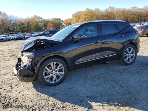2019 Chevrolet Blazer Premier with VIN 3GNKBFRS1KS694470, listed as a Copart auction lot 84202244 with 56,069 mi miles and Salvage Title. Bid and sale history available at carsss.com. Image 1.