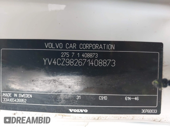 2007 Volvo XC90 I6 z VIN YV4CZ982671408873, wystawiony jako IAAI lot #42240300 z przebiegiem 248 914 mil mil oraz . Historia ofert i sprzedaży dostępna na DreamBid. Obrazek 9.