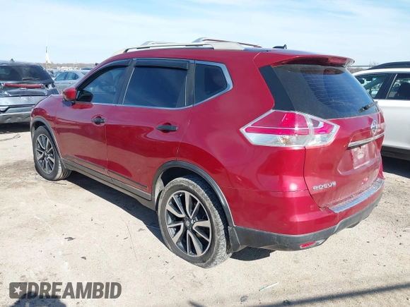 2016 Nissan Rogue S with VIN KNMAT2MT0GP629321, listed as a IAAI auction lot 41328586 with 192,994 mi miles and . Bid and sale history available at DreamBid. Image 3.