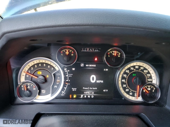 2017 Ram 1500 Big Horn with VIN 1C6RR7LG4HS738423, listed as a Copart auction lot 46855325 with 119,752 mi miles and Clean Title. Bid and sale history available at carsss.com. Image 9.