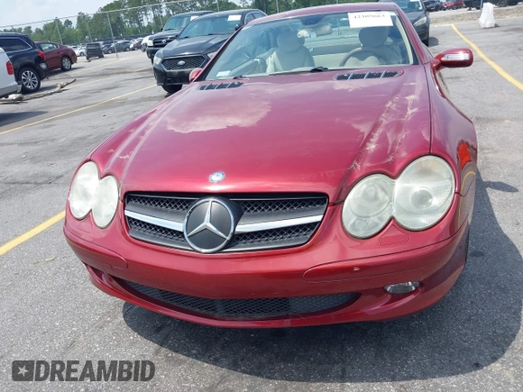 2005 Mercedes-Benz SL 500 with VIN WDBSK75F65F096681, listed as a IAAI auction lot 42305663 with 65,001 mi miles and . Bid and sale history available at DreamBid. Image 6.