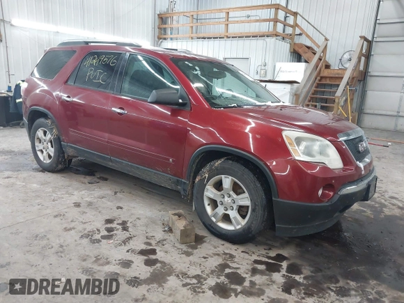 2009 GMC Acadia SLE1 with VIN 1GKEV13D79J168614, listed as a IAAI auction lot 41249576 with 203,555 mi miles and . Bid and sale history available at carsss.com. Image 1.