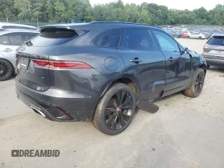 2023 Jaguar F-Pace R-Dynamic S with VIN SADCT2FU4PA714961, listed as a Copart auction lot 62012644 with 25,963 mi miles and Salvage Title. Bid and sale history available at DreamBid. Image 3.