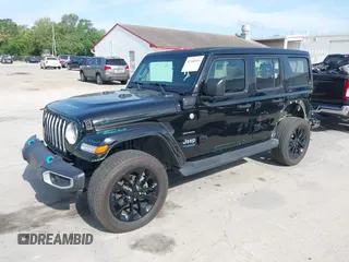 2022 Jeep Wrangler Unlimited Sahara with VIN 1C4JJXP60NW153776, listed as a IAAI auction lot 42108916 with 39,123 mi miles and . Bid and sale history available at DreamBid. Image 18.