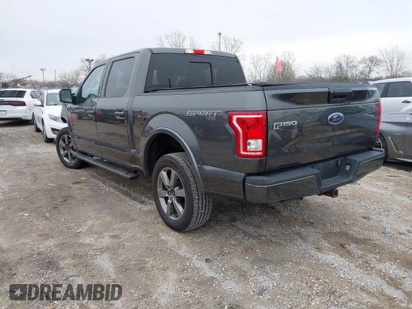 2015 Ford F-150 XLT with VIN 1FTEW1EG8FFC72205, listed as a IAAI auction lot 41971267 with 166,068 mi miles. Bid and sale history available at carsss.com. Image 3.