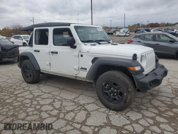2023 Jeep Wrangler Sport S with VIN 1C4HJXDG9PW671495, listed as a Copart auction lot 78874964 with 14,586 mi miles and Salvage Title. Bid and sale history available at DreamBid. Image 4.