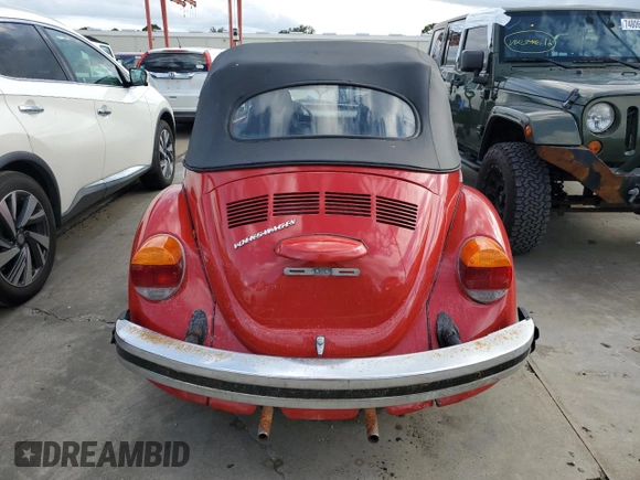 1974 Volkswagen Beetle with VIN 1542376676, listed as a Copart auction lot 74826694 with 7,835 mi miles and Salvage Title. Bid and sale history available at DreamBid. Image 6.