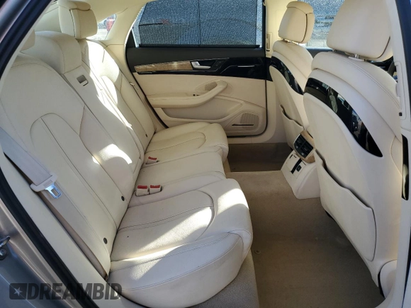 2012 Audi A8 with VIN WAURVAFDXCN001749, listed as a Copart auction lot 44379515 with 169,860 mi miles and Salvage Title. Bid and sale history available at DreamBid. Image 10.