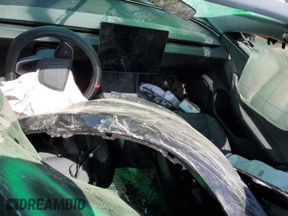 2025 Tesla Model 3 Long Range with VIN 5YJ3E1EA5SF999984, listed as a Copart auction lot 58244825 with Not provided miles and Salvage title. Bid and sale history available at DreamBid. Image 8.
