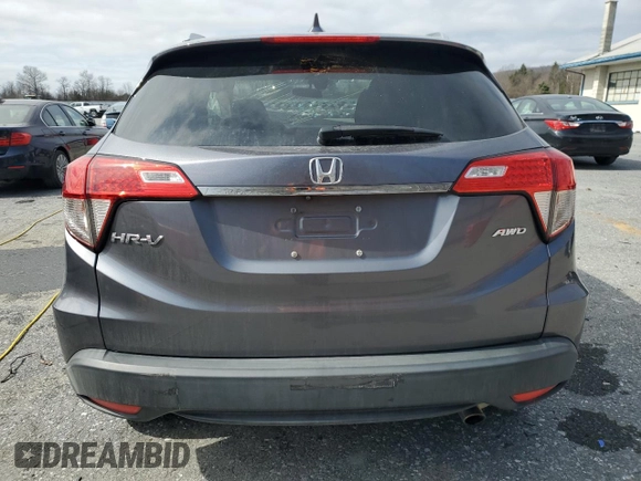 2020 Honda HR-V EX with VIN 3CZRU6H57LM711141, listed as a Copart auction lot 49109605 with 0 mi miles and Salvage Title. Bid and sale history available at carsss.com. Image 6.