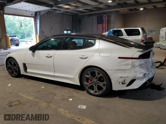 2021 Kia Stinger GT1 with VIN KNAE45LC6M6096214, listed as a Copart auction lot 64256044 with 27,625 mi miles and Salvage Title. Bid and sale history available at DreamBid. Image 2.