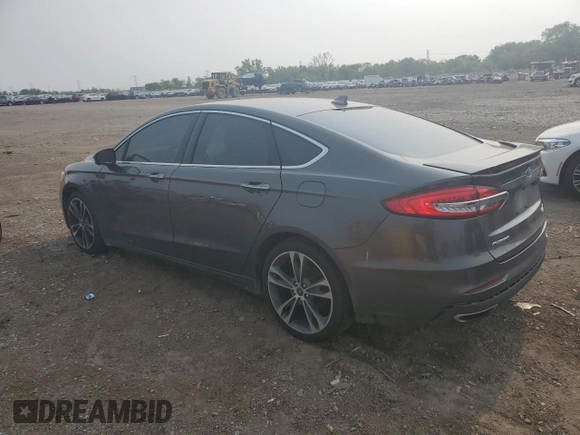 2019 Ford Fusion Titanium with VIN 3FA6P0K94KR254417, listed as a Copart auction lot 59150565 with 88,967 mi miles and Salvage title. Bid and sale history available at DreamBid. Image 2.