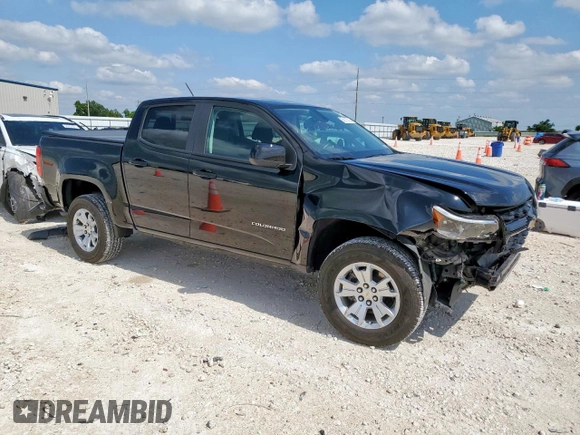 2022 Chevrolet Colorado 2WD LT with VIN 1GCGSCEA9N1249104, listed as a Copart auction lot 59103705 with 16,122 mi miles and Salvage title. Bid and sale history available at DreamBid. Image 4.