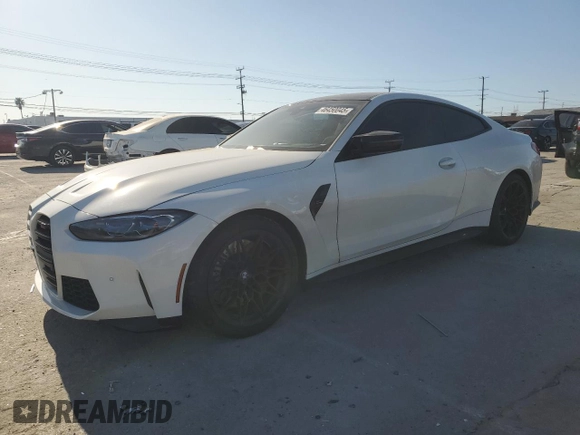 2024 BMW M4 Competition xDrive with VIN WBS43AZ09RCP15123, listed as a Copart auction lot 46450045 with 16,710 mi miles and Salvage Title. Bid and sale history available at carsss.com. Image 1.