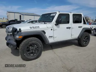 2023 Jeep Wrangler Sport S with VIN 1C4HJXDN8PW523532, listed as a Copart auction lot 46951955 with 14,642 mi miles and Clean Title. Bid and sale history available at DreamBid. Image 1.