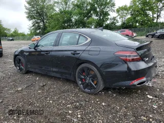 2022 Genesis G70 3.3T with VIN KMTG54TE9NU098610, listed as a Copart auction lot 59743295 with 42,025 mi miles and Salvage title. Bid and sale history available at DreamBid. Image 2.