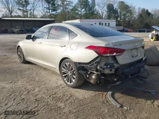 2015 Hyundai Genesis 3.8L with VIN KMHGN4JE6FU080466, listed as a IAAI auction lot 41848723 with 130,740 mi miles. Bid and sale history available at carsss.com. Image 3.