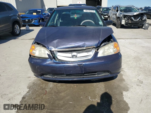 2003 Honda Civic LX with VIN 2HGES16593H615060, listed as a Copart auction lot 49705415 with Not Provided miles and Salvage Title. Bid and sale history available at carsss.com. Image 5.