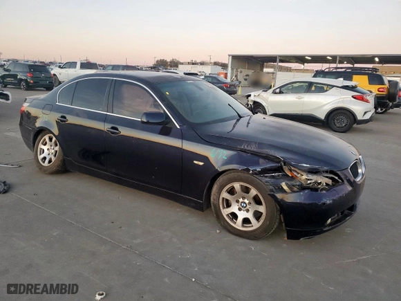 2004 BMW 5 Series 525i with VIN WBANA53534B853653, listed as a Copart auction lot 48991985 with 94,178 mi miles and Salvage Title. Bid and sale history available at carsss.com. Image 4.