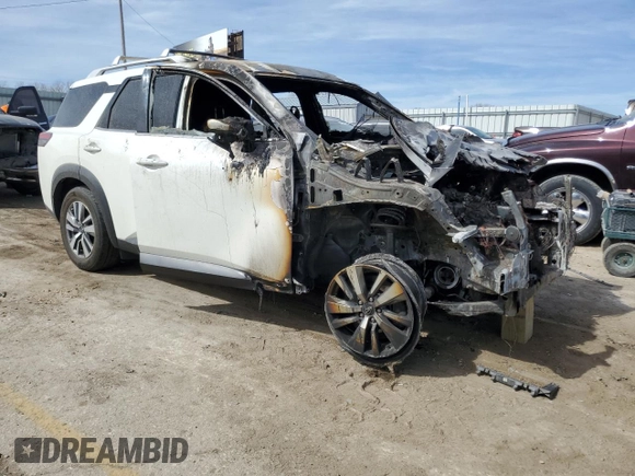 2023 Nissan Pathfinder SL with VIN 5N1DR3CC8PC209456, listed as a Copart auction lot 49333085 with Not provided miles and Non repairable. Bid and sale history available at DreamBid. Image 4.