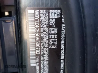 2016 BMW i3 с VIN WBY1Z4C55GV506783, выставлен на аукционе Copart как лот 45527555 с пробегом Не указан миль и Списание • Salvage title. История ставок и продаж доступна на DreamBid. Изображение 12.